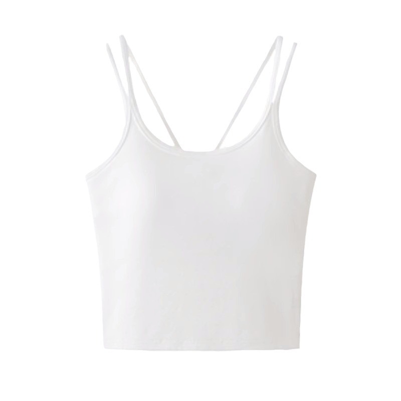 Crop Top Women Sexy Sleeveless - T Shirt Bra Seamless ulasan dan harga