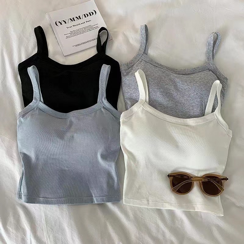 Crop Top Women Sexy Sleeveless - T Shirt Bra Seamless ulasan dan harga