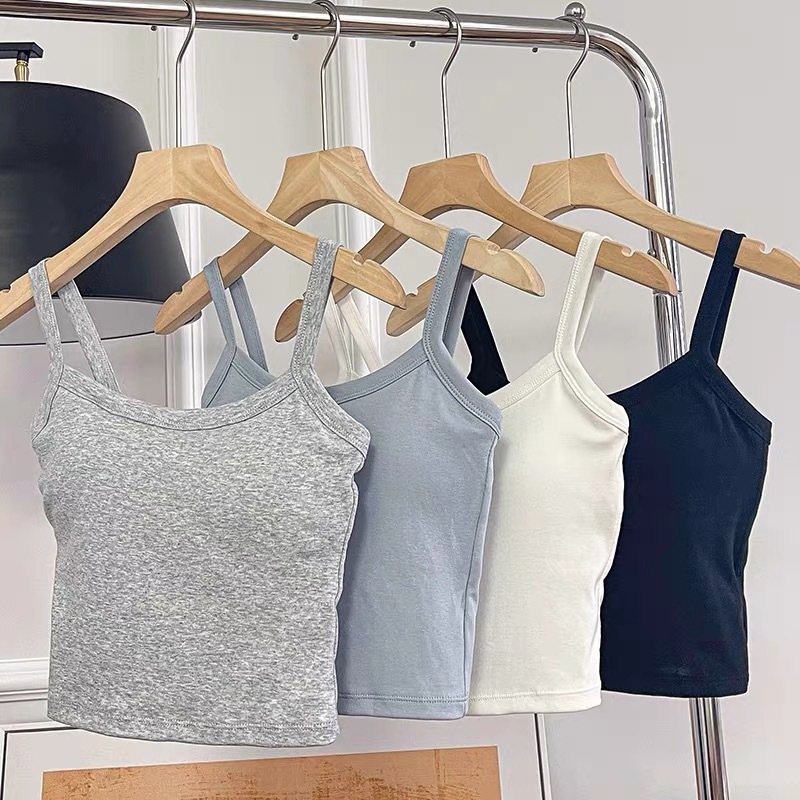 Crop Top Women Sexy Sleeveless - T Shirt Bra Seamless ulasan dan harga
