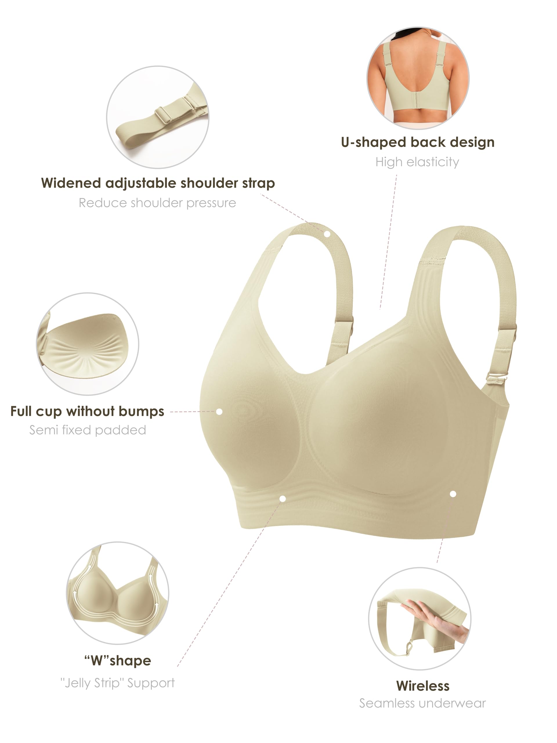 Women Wirefree Bras for Women  - Underwire Bra Padded ulasan dan harga