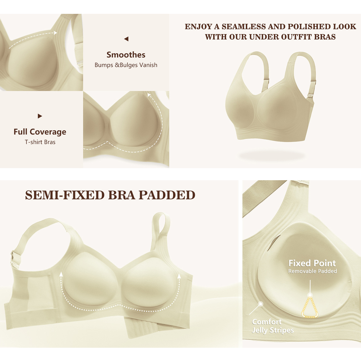 Women Wirefree Bras for Women  - Underwire Bra Padded ulasan dan harga