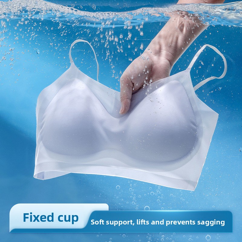 Ice Silk Sleep Bra Tank Top Wo - Sleep Bra Bralette ulasan dan harga