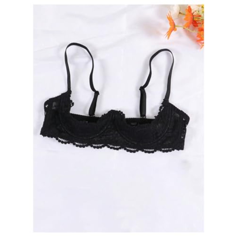 OYOANGLE Women's 1/4 Cup Lace  - Demi Bra Balconette ulasan dan harga