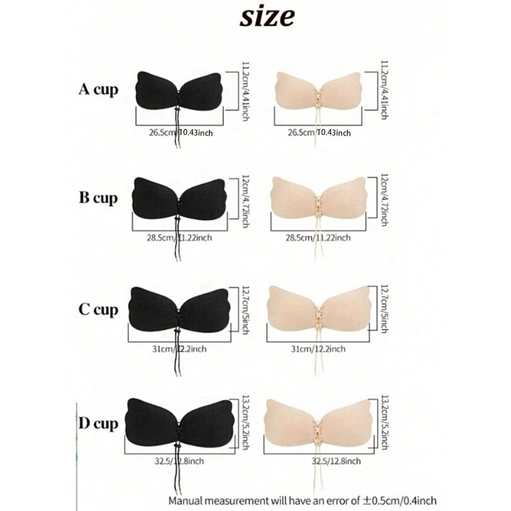 1/2pcs Wing-Shaped Adhesive Br - Push Up Bra Silicone ulasan dan harga