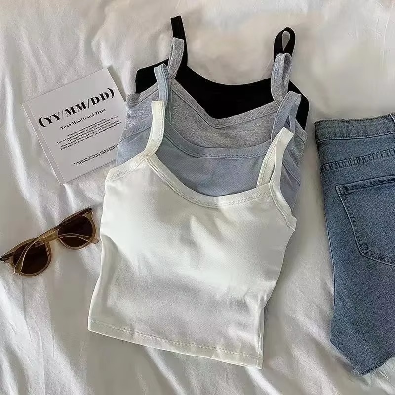 Crop Top Women Sexy Sleeveless - T Shirt Bra Seamless ulasan dan harga